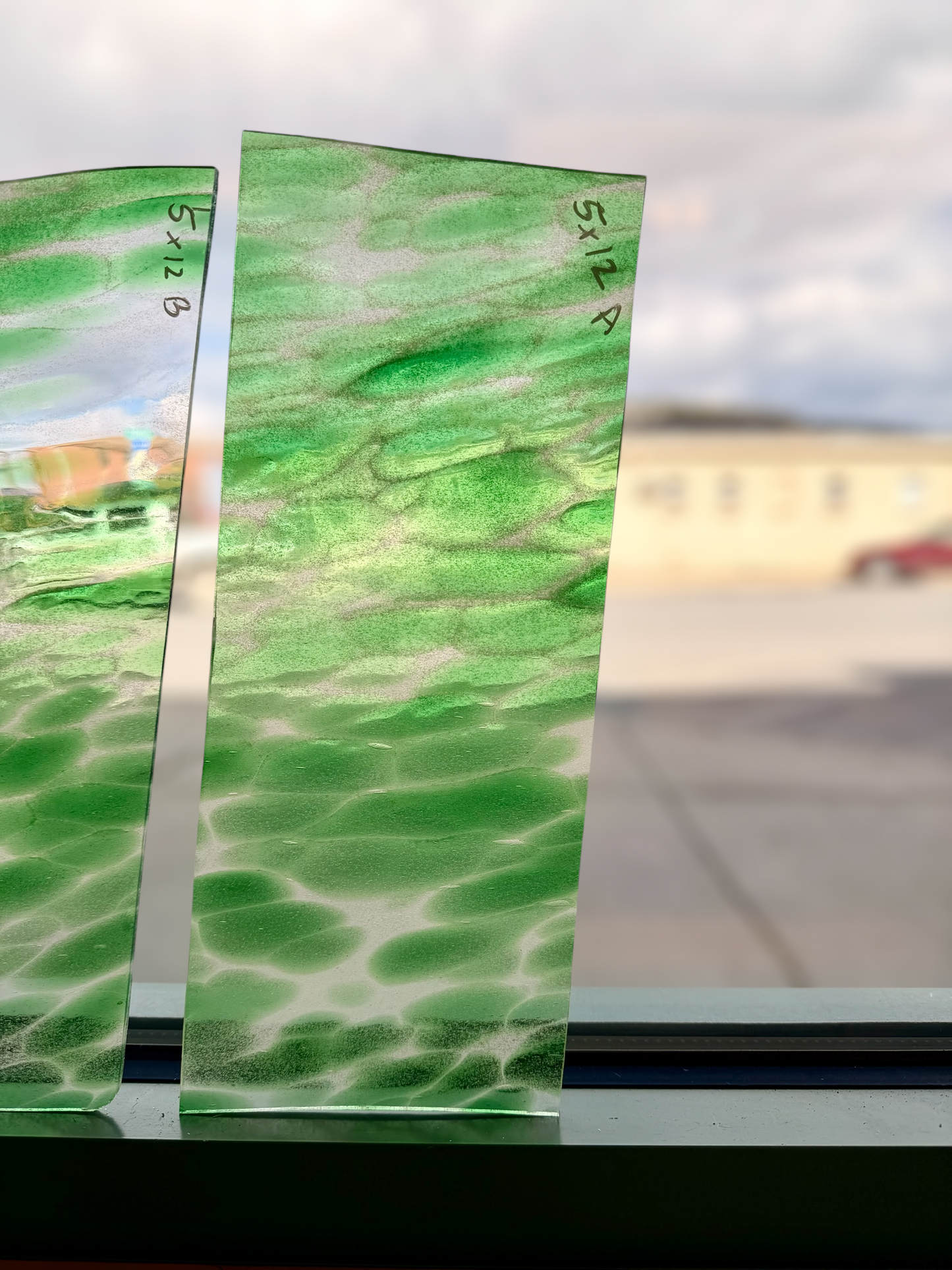 Fremont Antique Glass | S2 Green Glow Puff