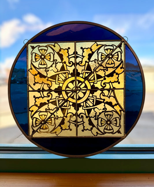 Antique on Antique Circular Panel