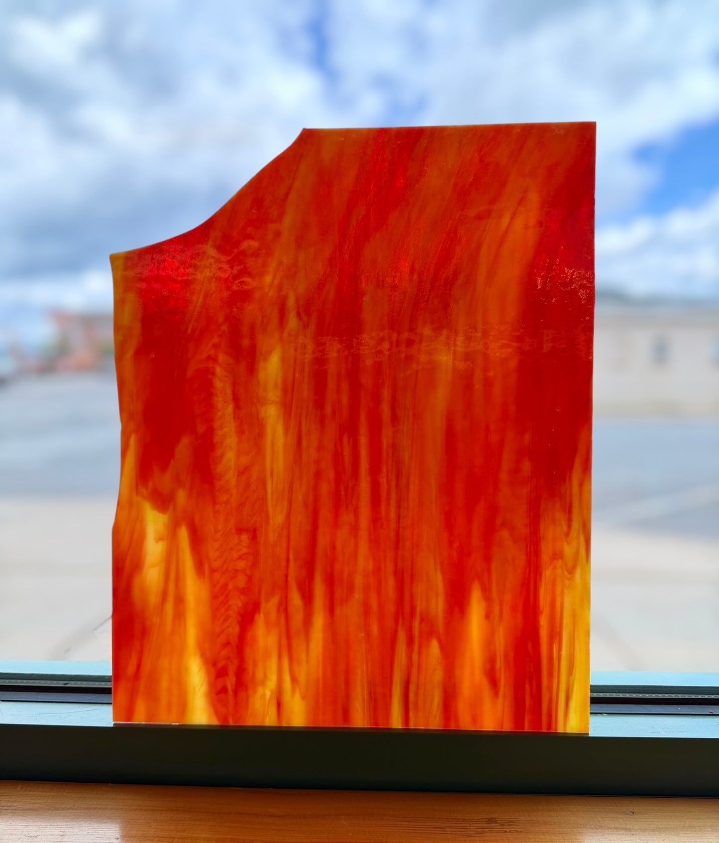 Wissmach Fiery Red Orange 12"x15"