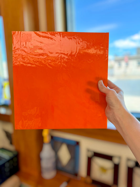 Kokomo Solid Orange Opal 12"x12"