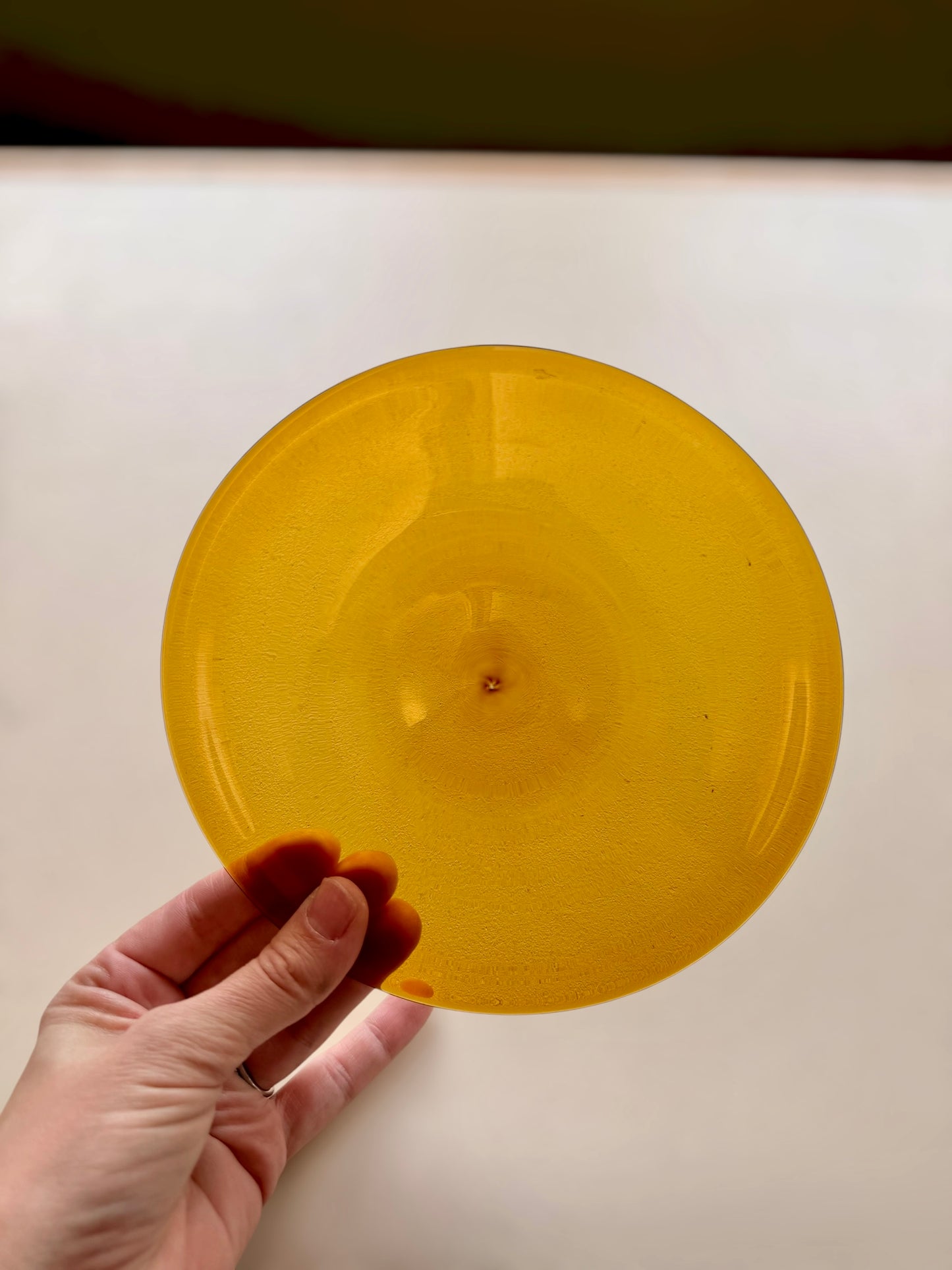 Amber Hand Spun Rondel 180mm