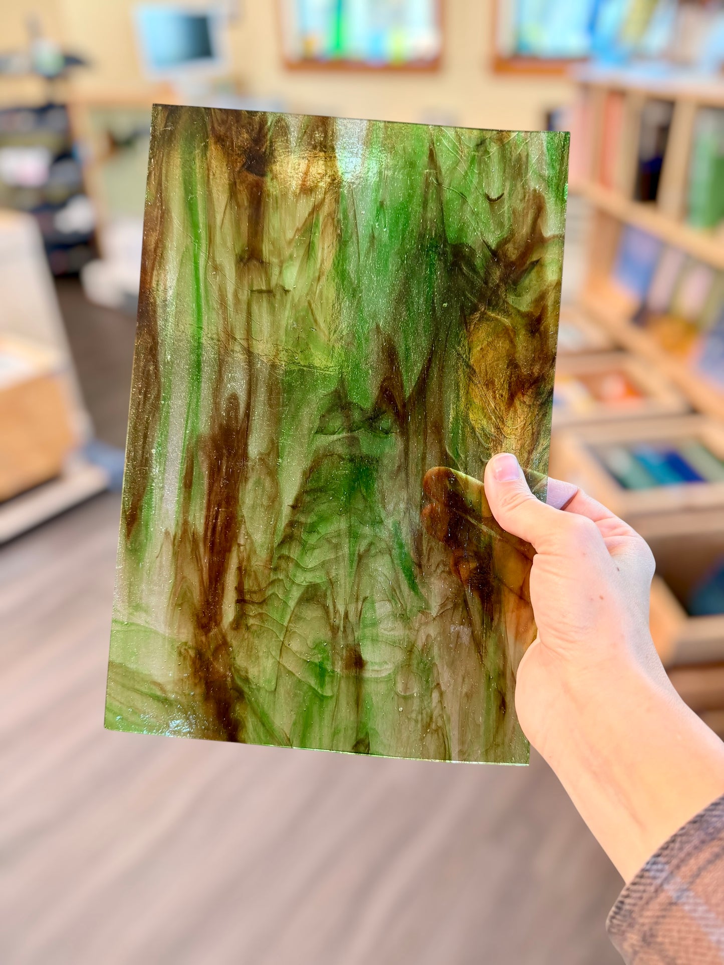 Wissmach |  Camoflague Glass 8"x12"