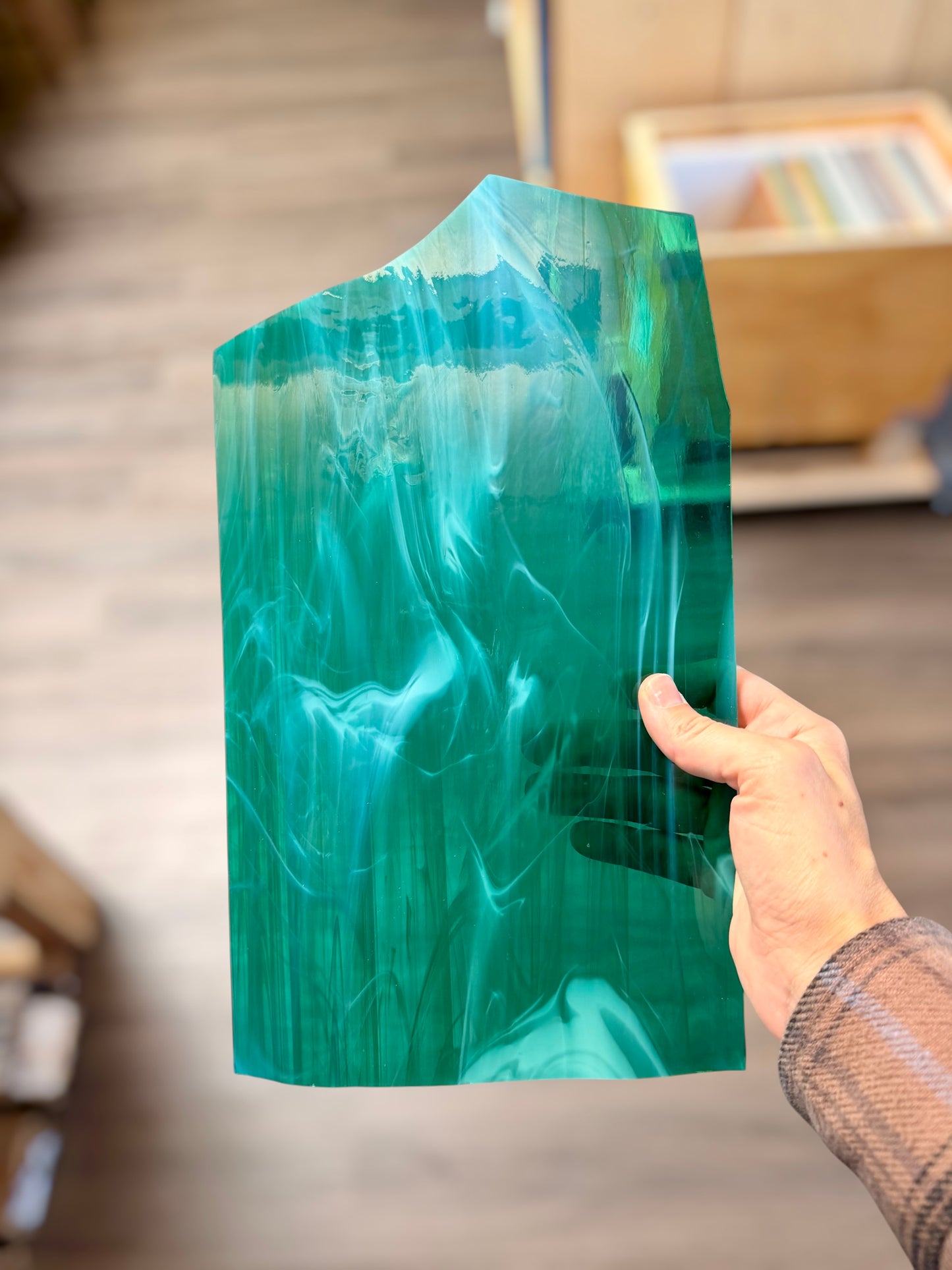 Spectrum | Teal/White Wispy 7.25"x13"
