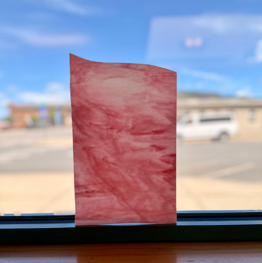 Wissmach| White/Gold Pink Opal 8.75"x13.5"