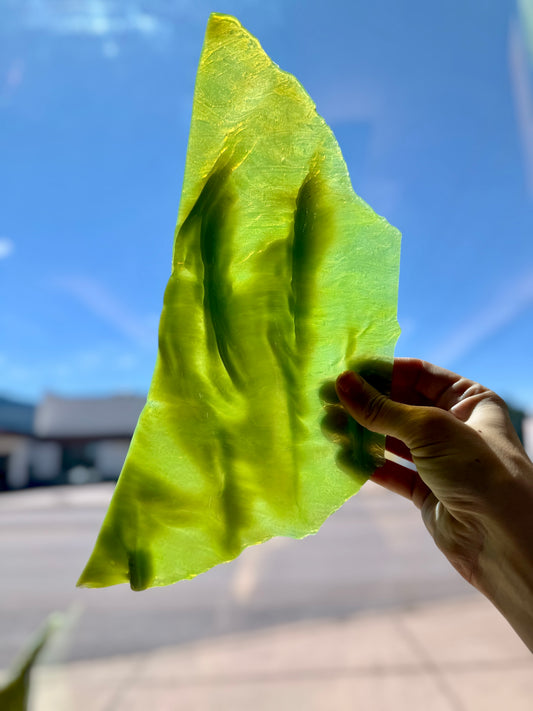 Vintage Drapery Glass | Green 2 pieces