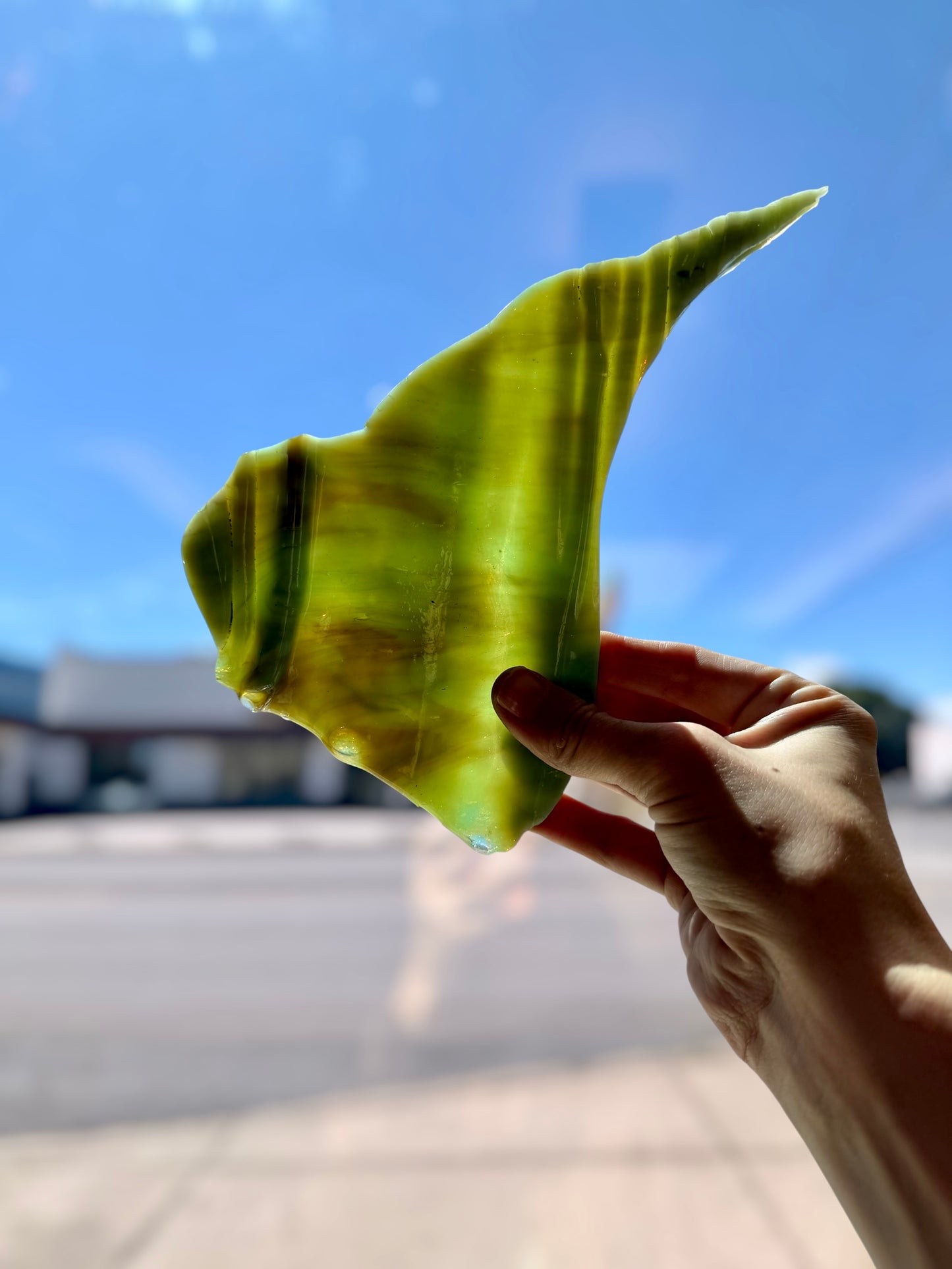 Vintage Drapery Glass | Green 2 pieces