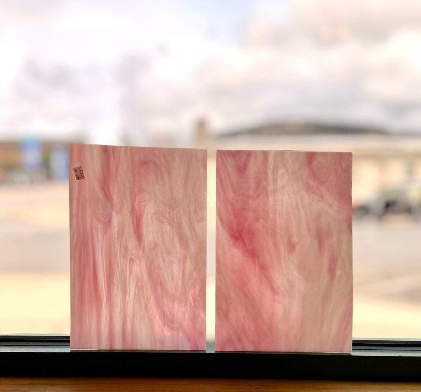 Spectrum | Pink/Clear/White Wispy 8"x12"
