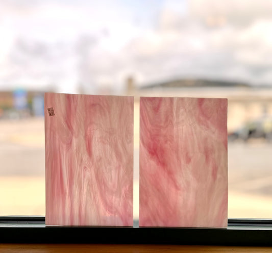 Spectrum | Pink/Clear/White Wispy 8"x12"