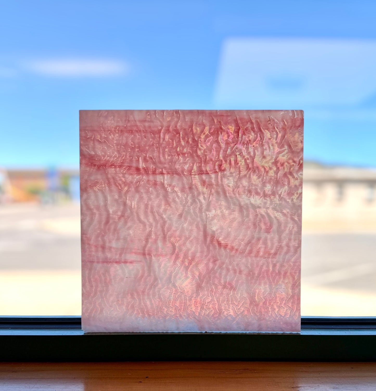 Kokomo | Pink Irid Tight Ripple 12"x12"