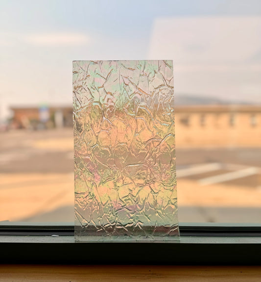 Spectrum | Clear Crackle Irid 7"x12"