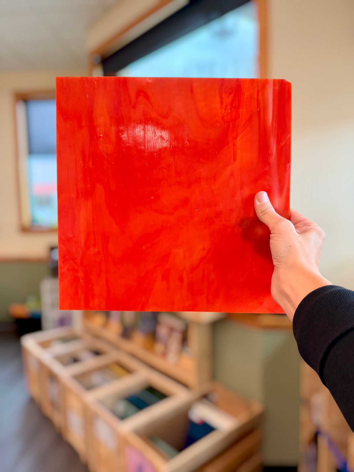 Kokomo | Red/Orange Dense Opal 12"x12"