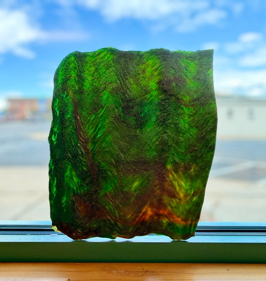 Rare Uroboros | 1970s Green Primitive Herringbone