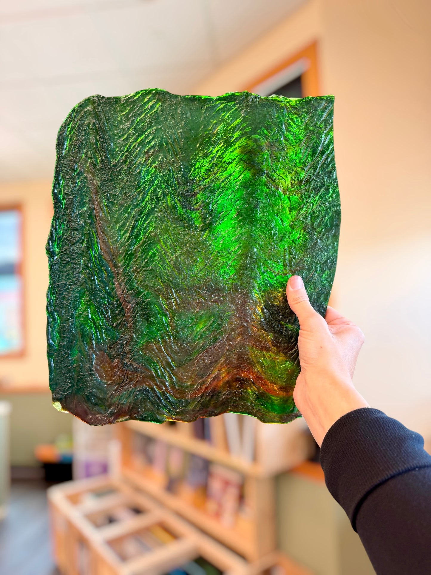 Rare Uroboros | 1970s Green Primitive Herringbone
