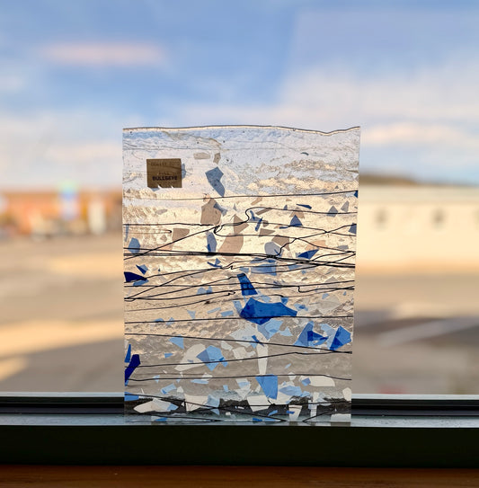 Vintage Bullseye | Blue Fracture/Streamer Glass