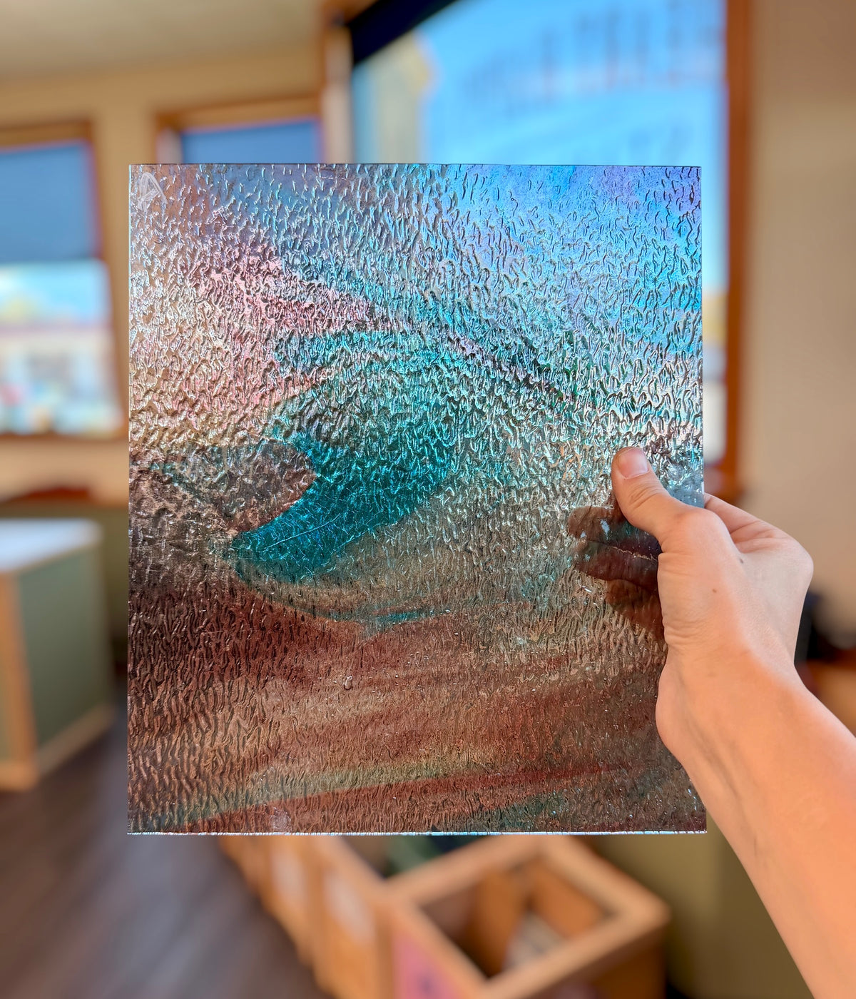 Wissmach | Sky Blue/Purple/Clear Granite