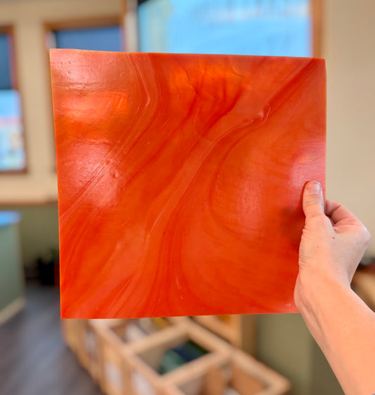Kokomo | Orange/Red Dense Opal 12"x12"